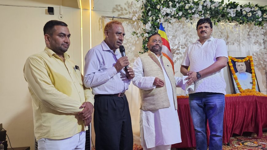 श्रद्धांजलि सभा में शामिल हुए पूर्व कैबिनेट मंत्री स्वामी प्रसाद मौर्य, दिवंगत सूर्यबली मौर्य को दी भावभीनी श्रद्धांजलि